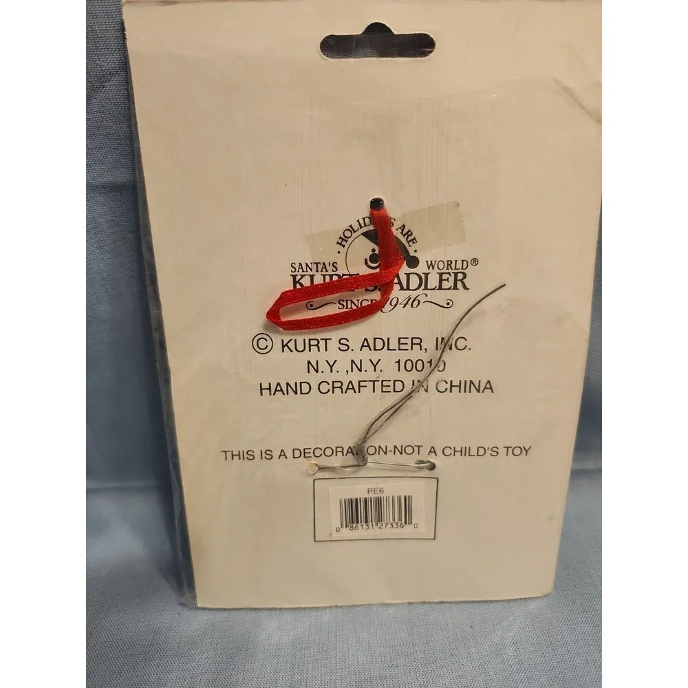 Snoopy and Woodstock Kurt Adler Flat Christmas Ornament PEANUTS New W1
